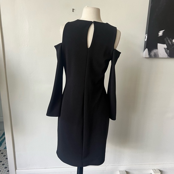 Nordstrom Brand Halogen Black Midi BodyCon Long Sleeve Dress - Picture 6 of 9